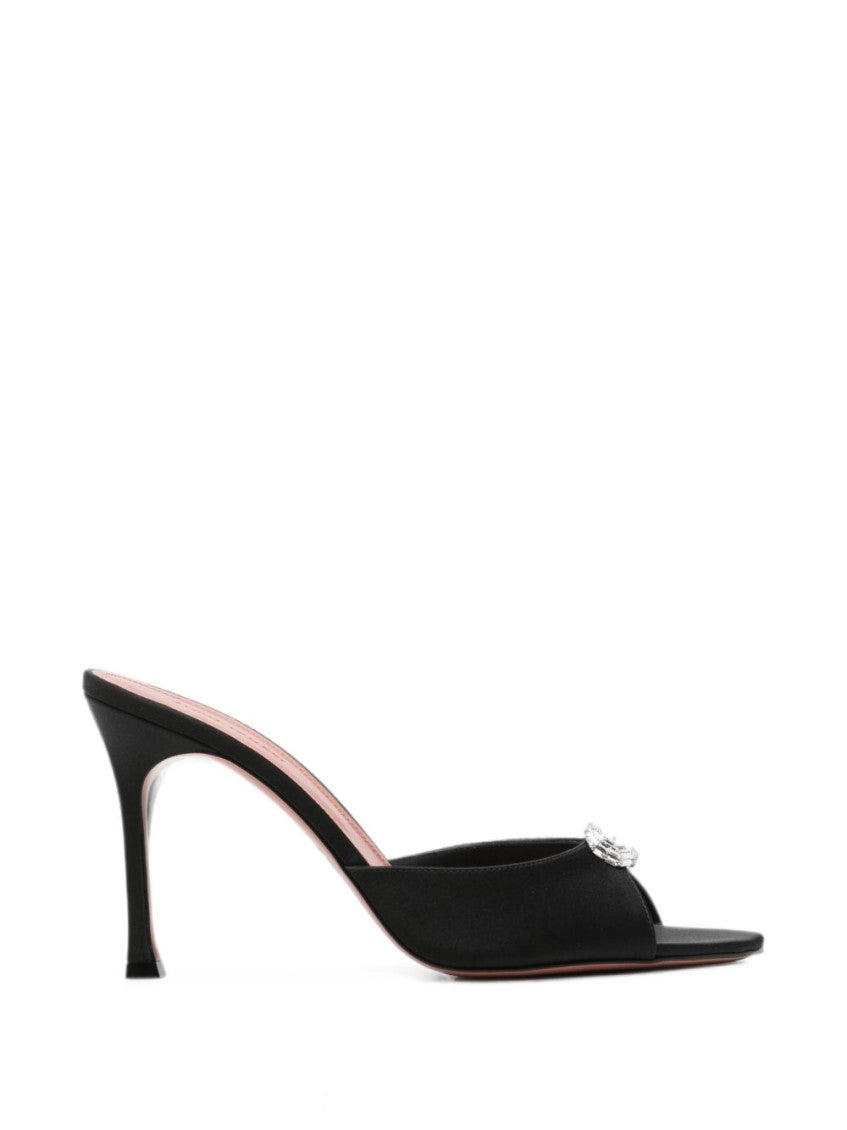 Black Embellished Mules 1