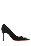 Black Embellished Camelia Pumps 1