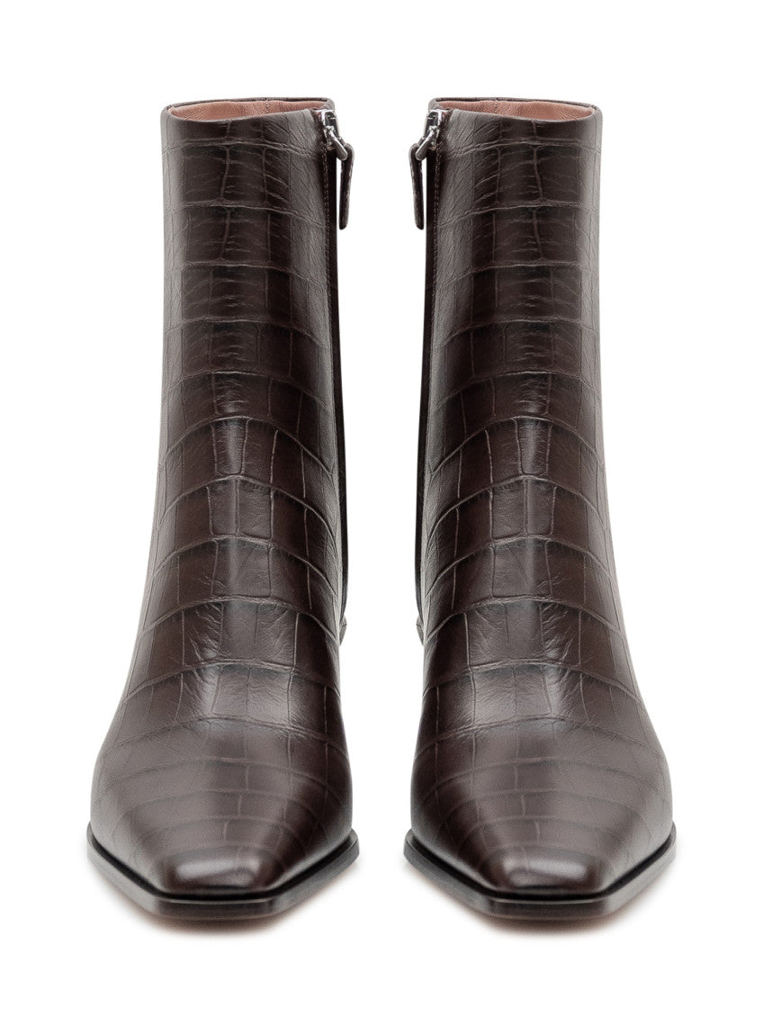 Brown Textured Bettina Boots 2