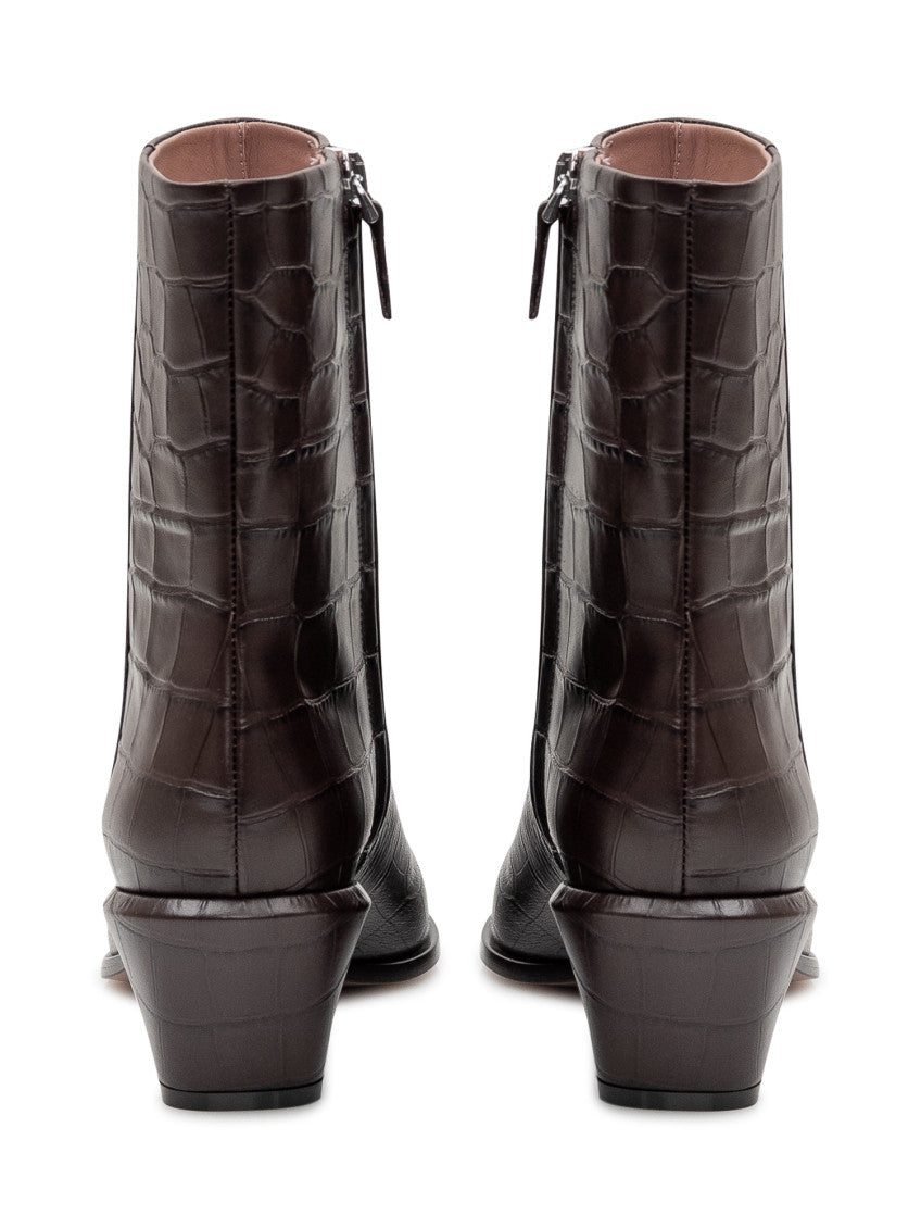 Brown Textured Bettina Boots 3