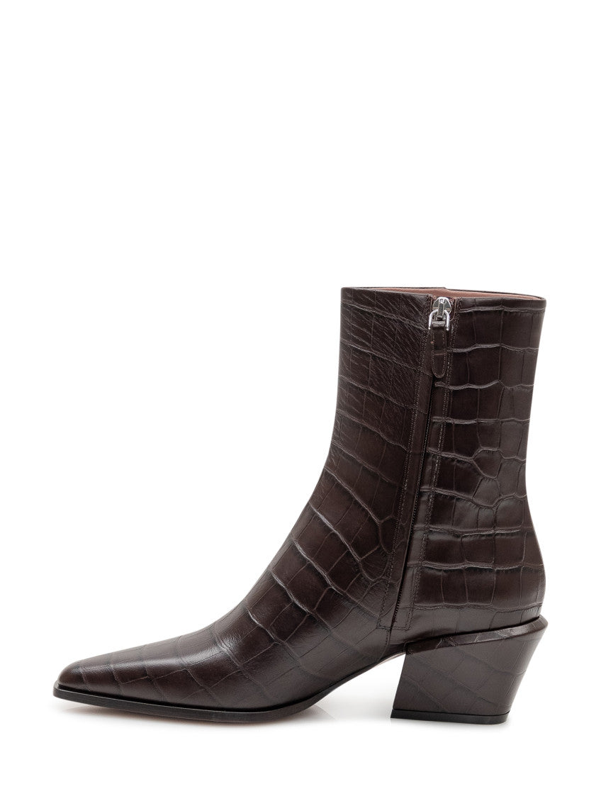 Brown Textured Bettina Boots 4