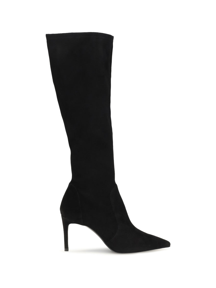 Black Leather Power Boots 1