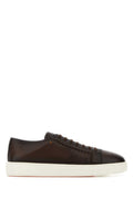 Dark Brown Leather Sneakers 1