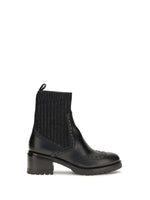 Black Textured Ferret Boots 1