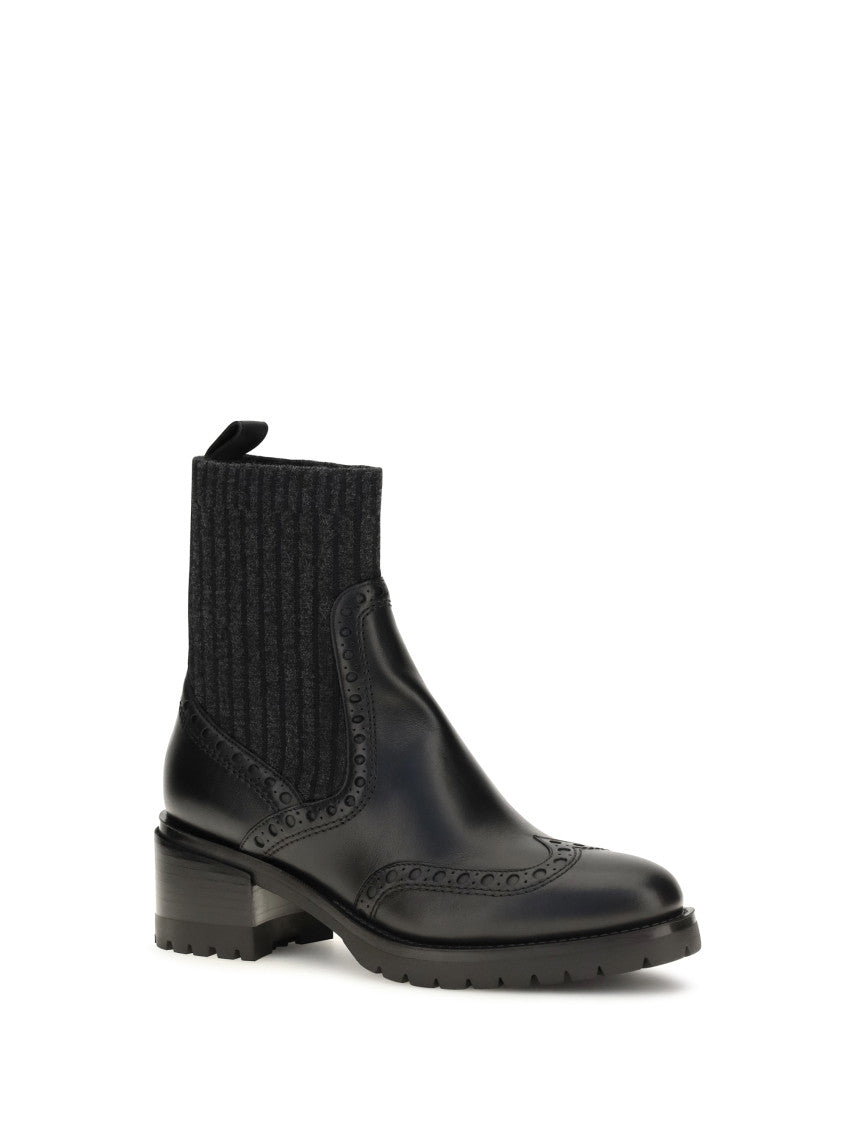 Black Textured Ferret Boots 2