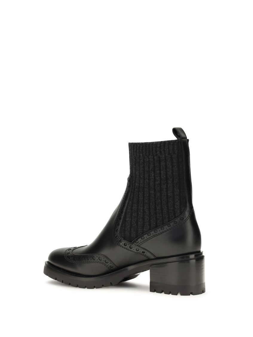 Black Textured Ferret Boots 3