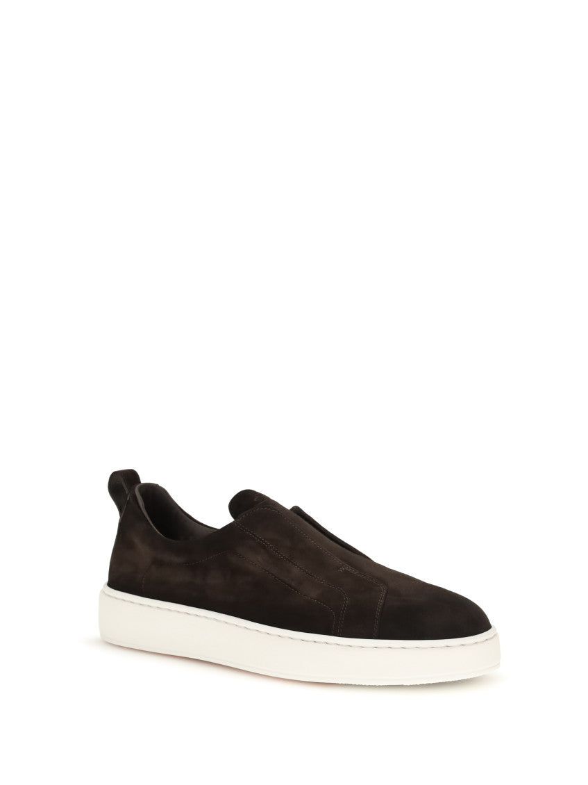 Dark Brown Slip-on Sneakers 2