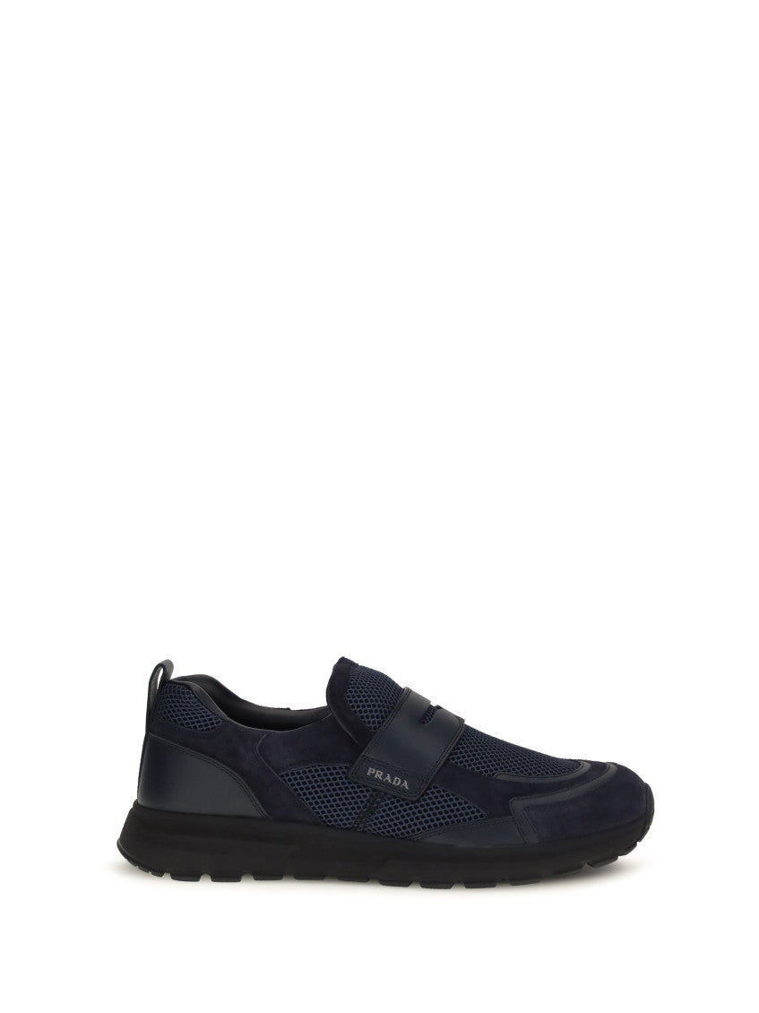 Blue Textured Sport Loafers 1
