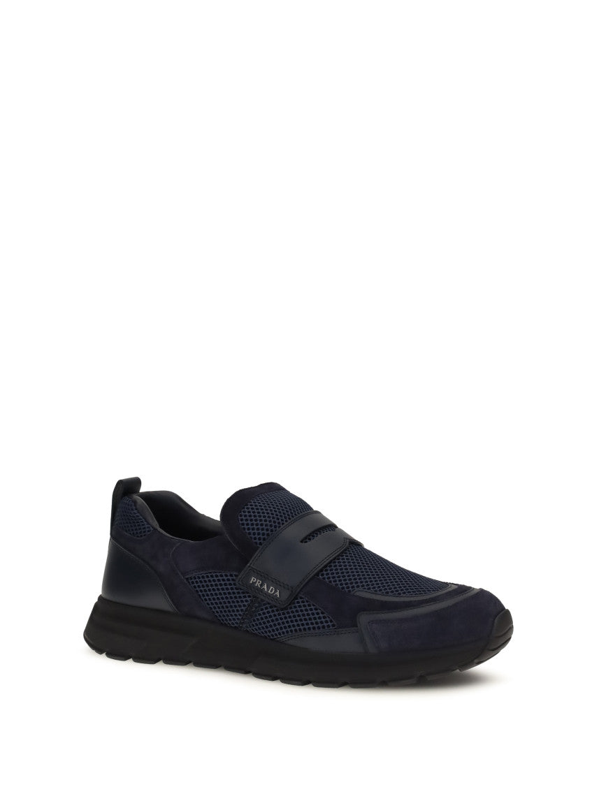 Blue Textured Sport Loafers 2
