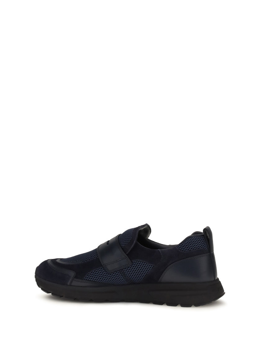 Blue Textured Sport Loafers 3