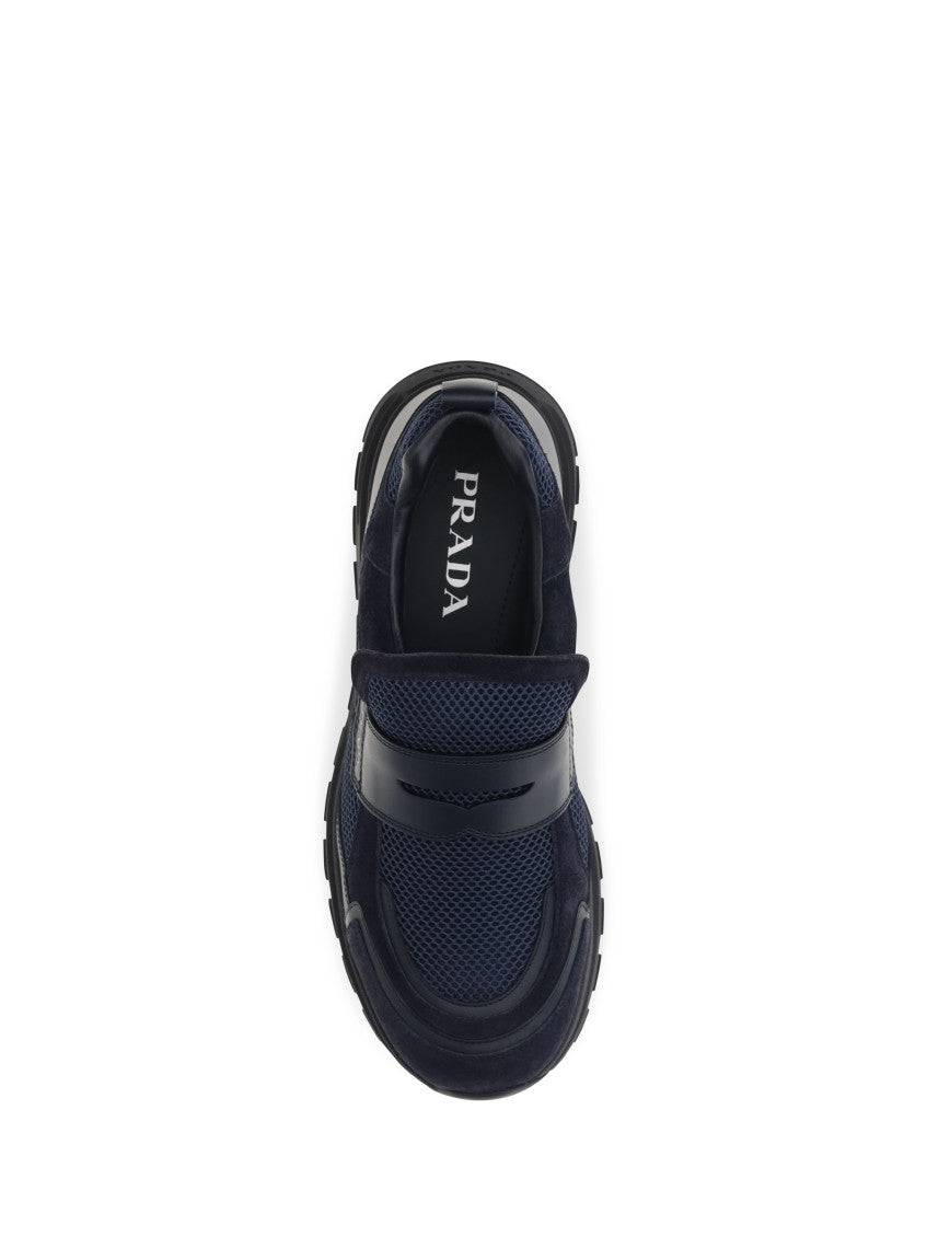 Blue Textured Sport Loafers 4