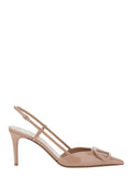 Beige Logo Pumps 1