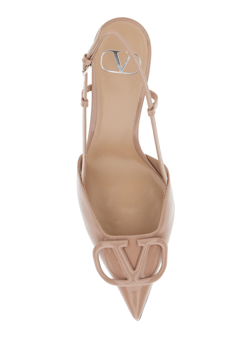 Beige Logo Pumps 4