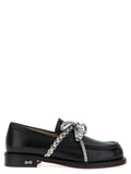 Black Crystal Stud Loafers 1