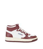 Burgundy Color Block Medalist Sneakers 1