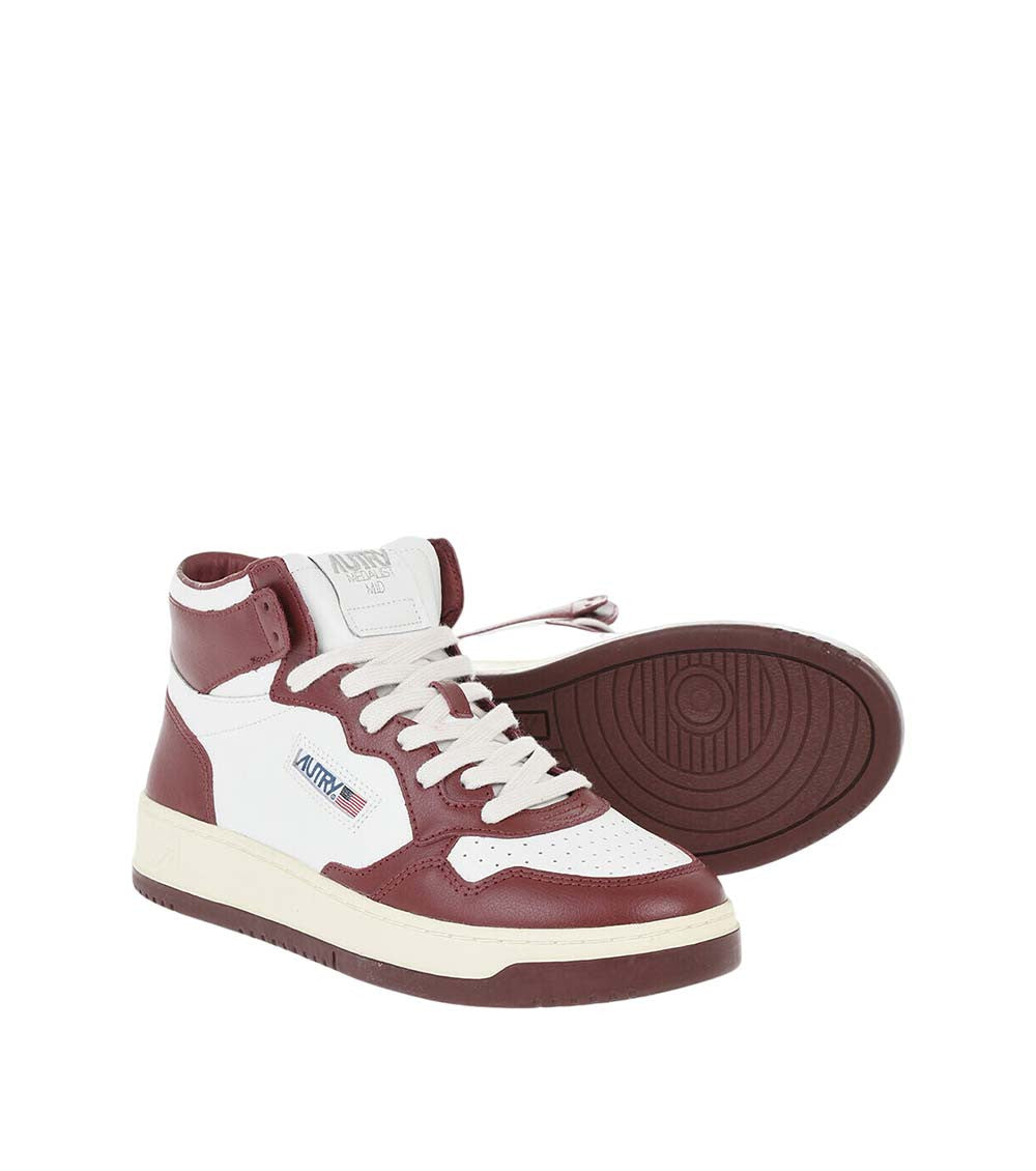 Burgundy Color Block Medalist Sneakers 2