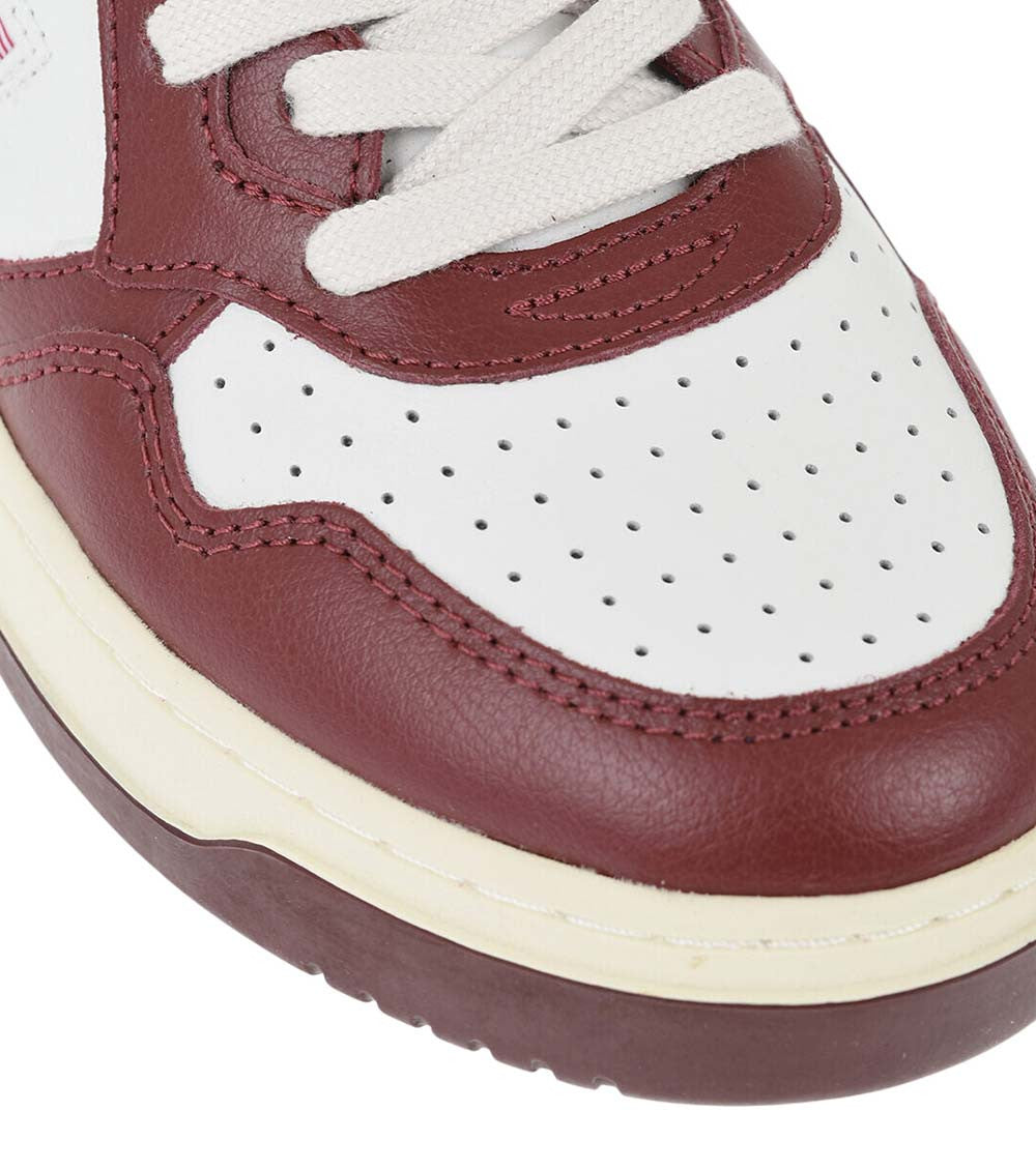 Burgundy Color Block Medalist Sneakers 4