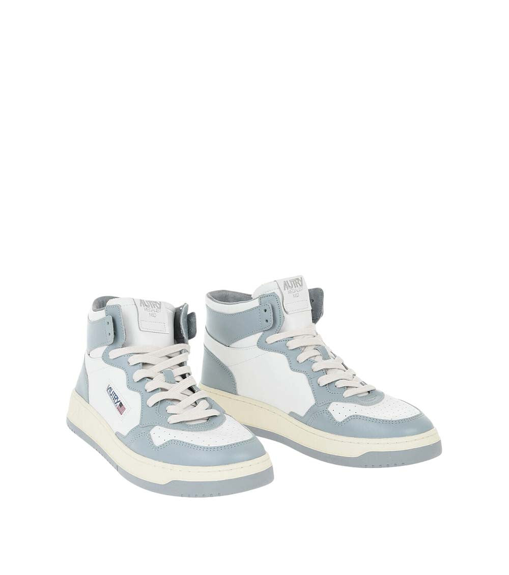 White Color-Block Medalist Sneakers 2