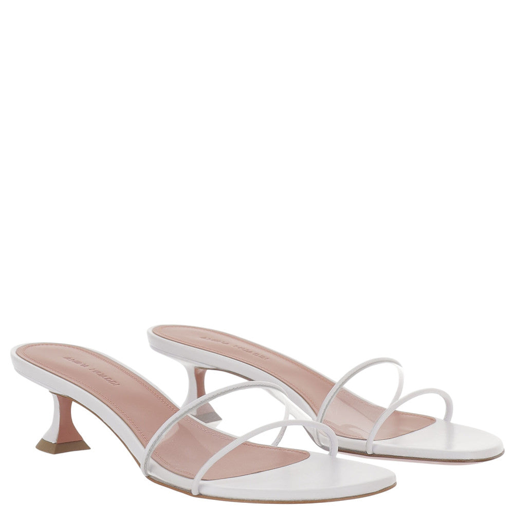 White Andreea Glass Sandals 2