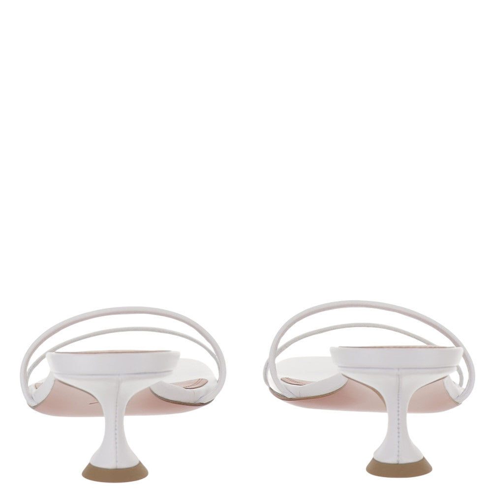 White Andreea Glass Sandals 3