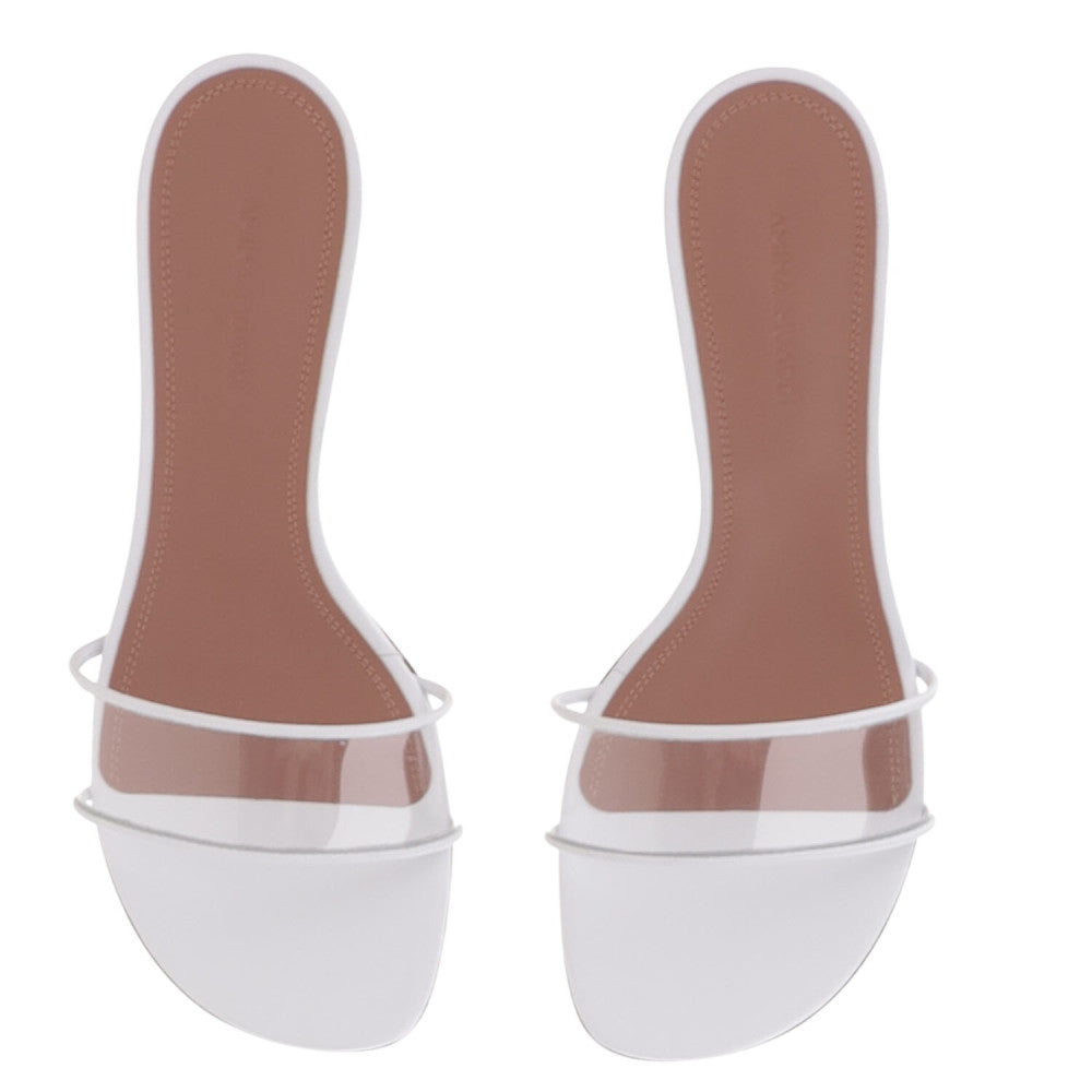 White Andreea Glass Sandals 4
