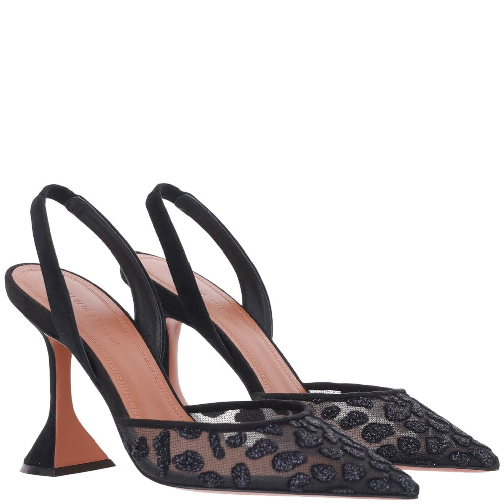 Black Holli Mesh Slingbacks Pumps 2