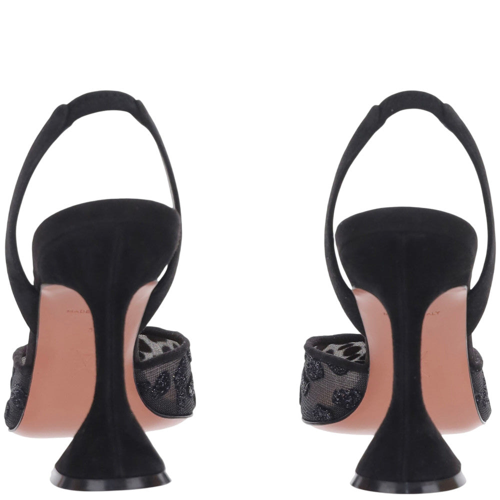 Black Holli Mesh Slingbacks Pumps 3