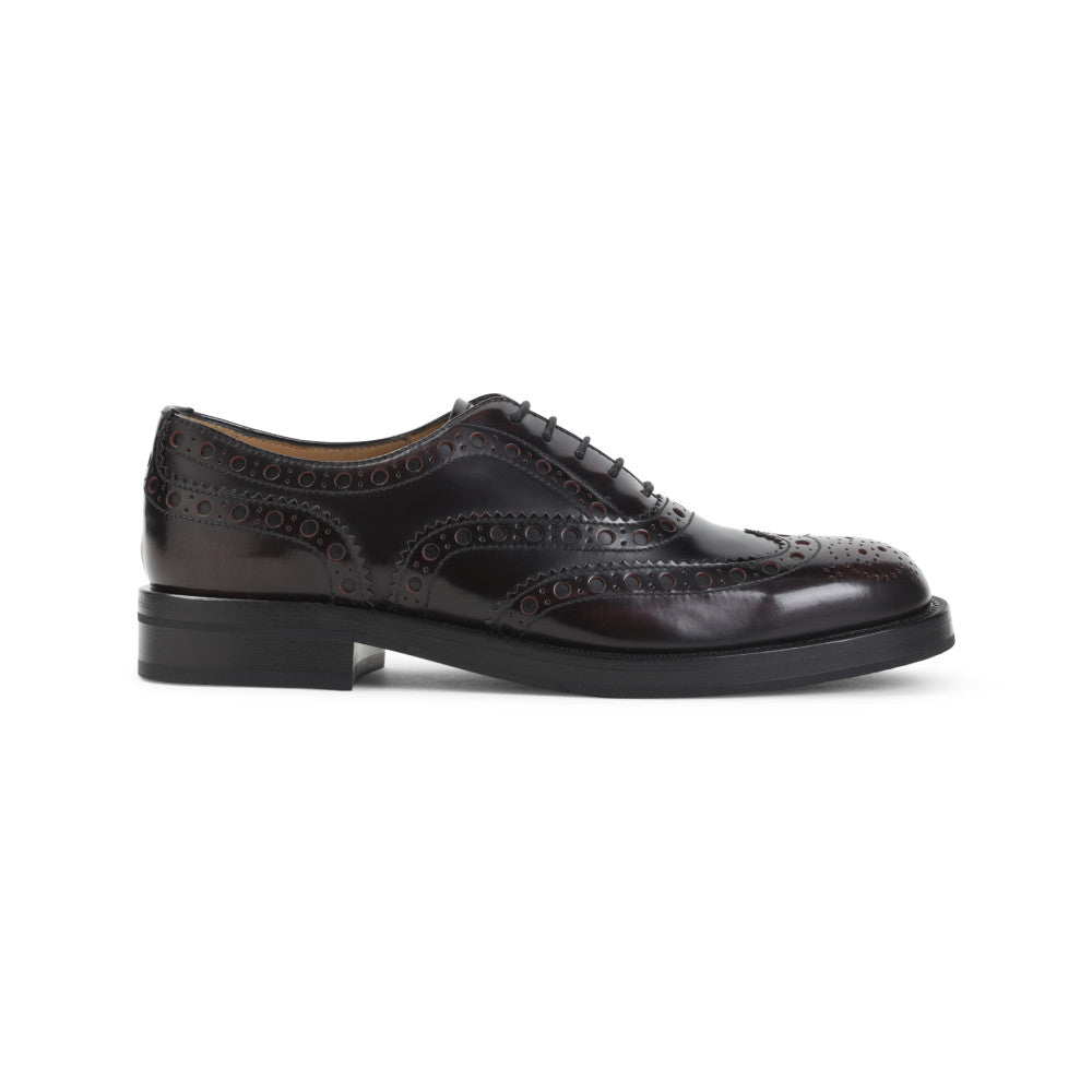 Burgundy Leather Lace-up Shoes 1