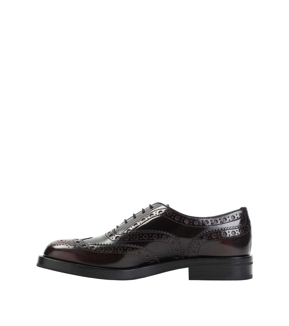Burgundy Leather Lace-up Shoes 2