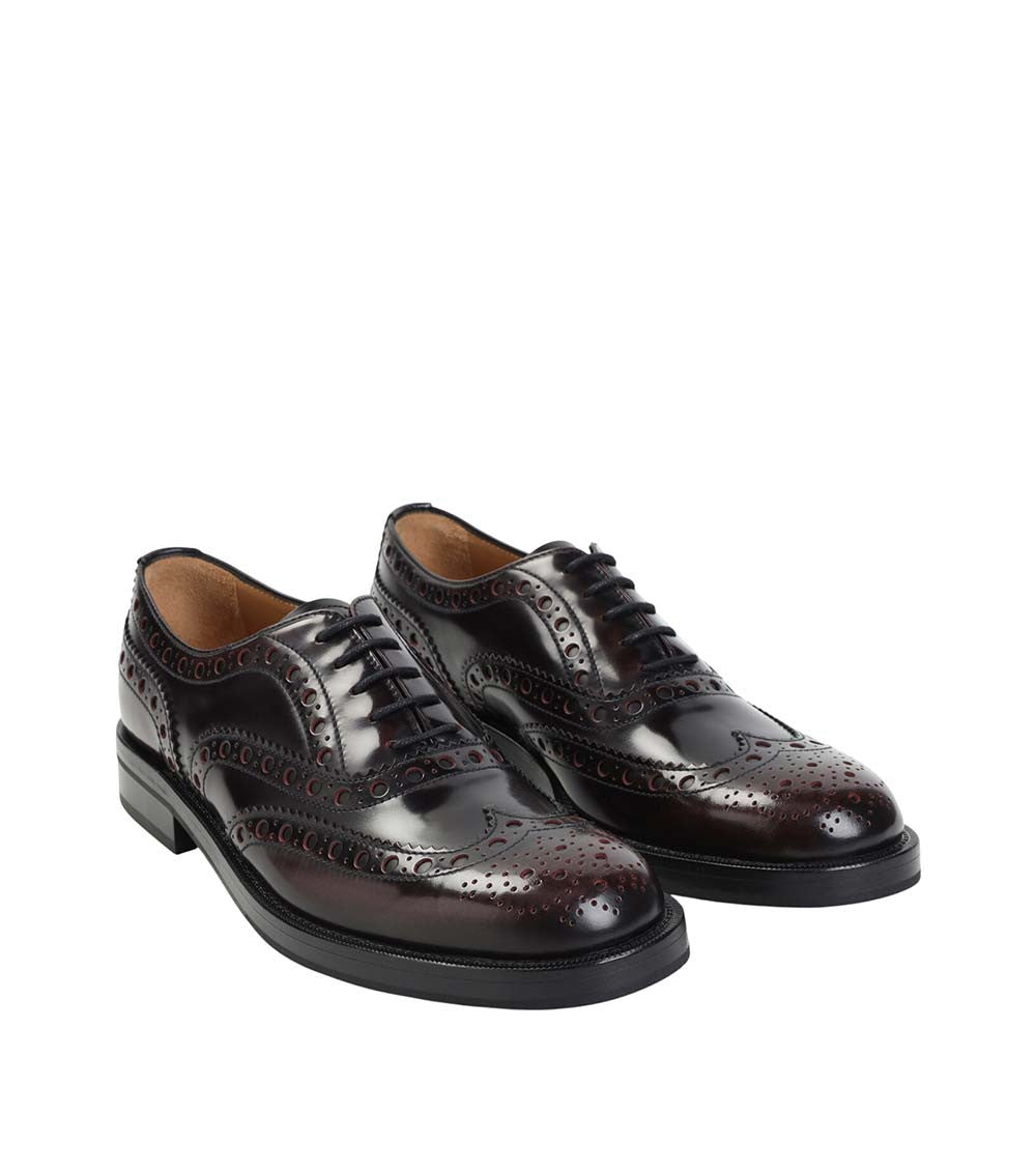 Burgundy Leather Lace-up Shoes 3