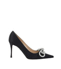 Black Embellished Maxi Bow Pumps 1