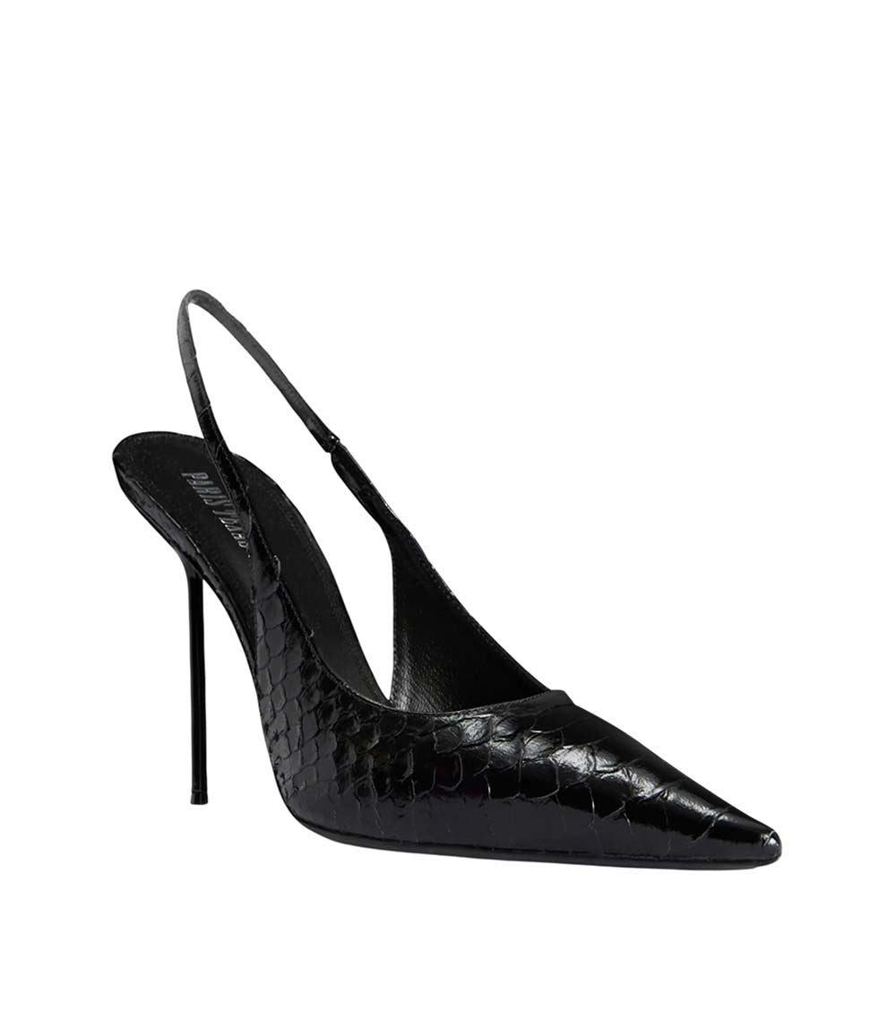 Black Lidia Slingback Pumps 1