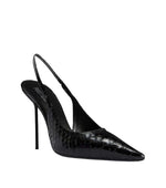 Black Lidia Slingback Pumps 1