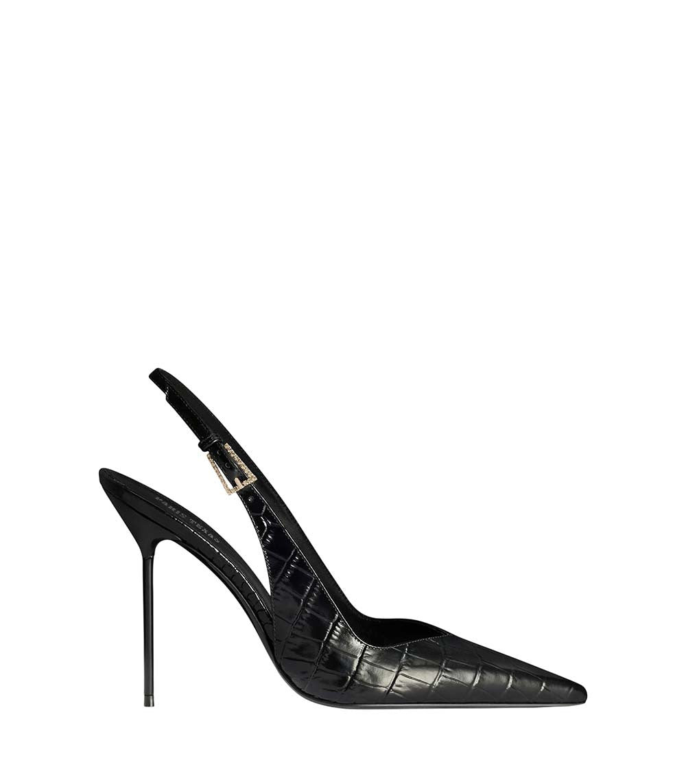 Black Lidia Slingback Pumps 2