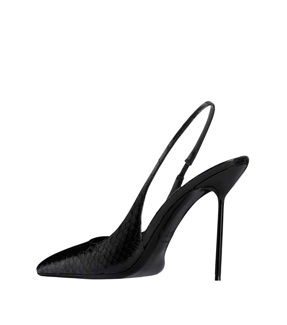 Black Lidia Slingback Pumps 3