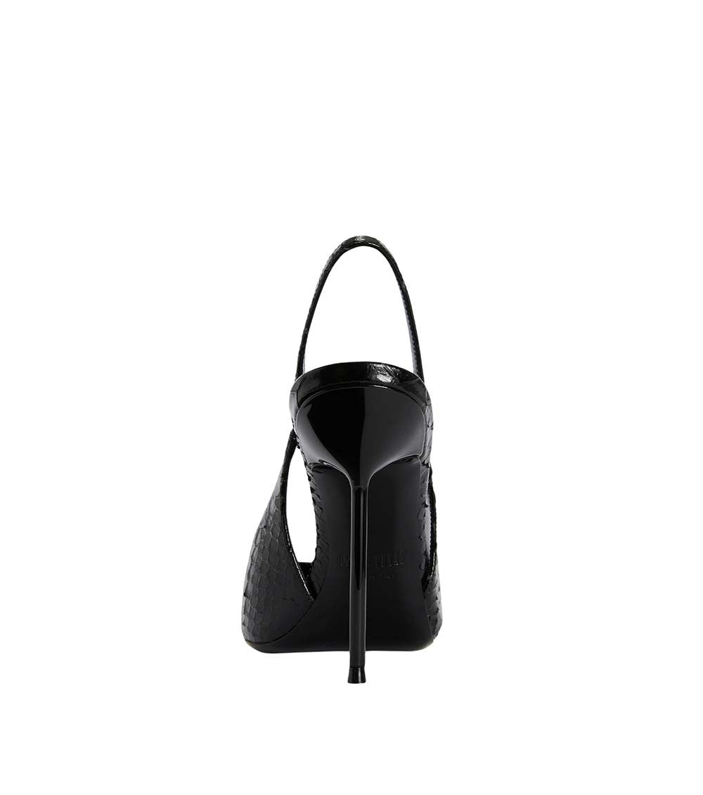 Black Lidia Slingback Pumps 4