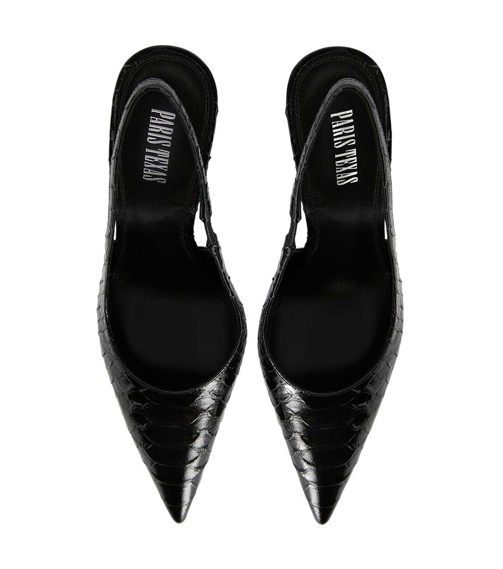 Black Lidia Slingback Pumps 5