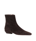 Dark Brown Suede Ankle Boots 1