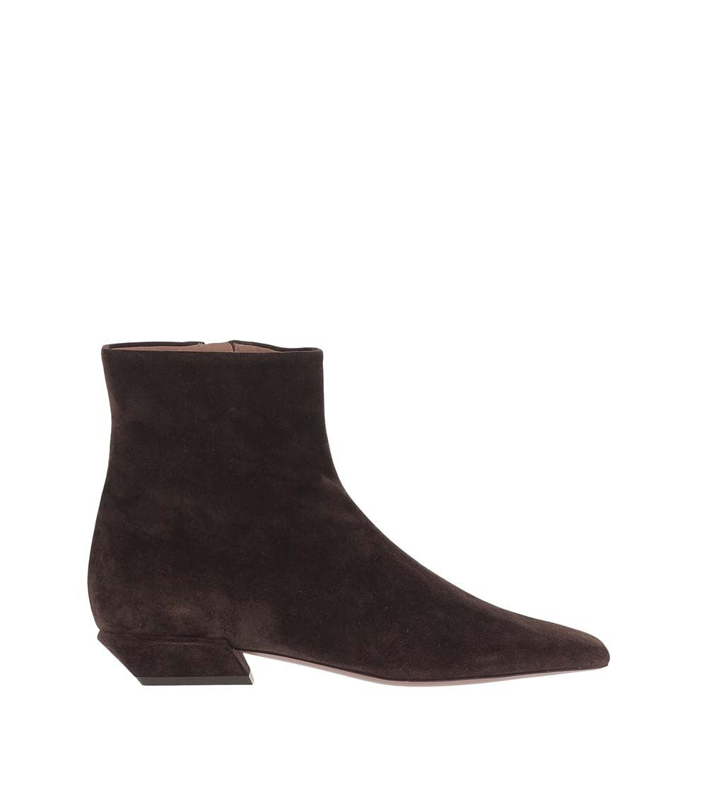 Dark Brown Suede Ankle Boots 2