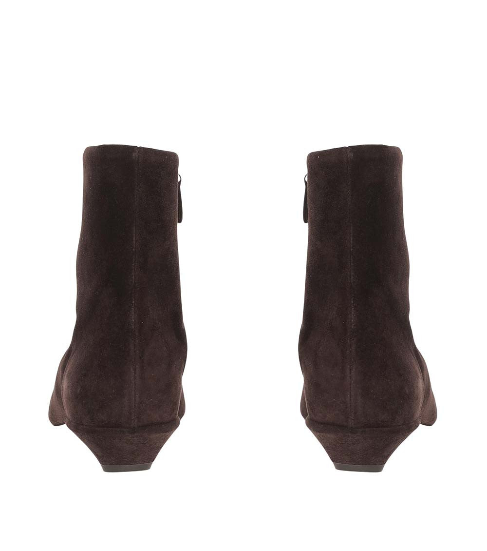Dark Brown Suede Ankle Boots 3