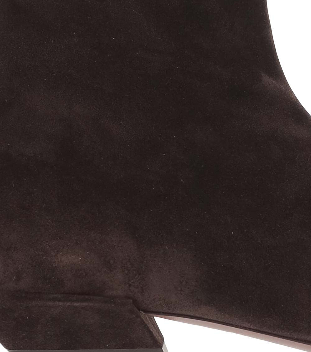 Dark Brown Suede Ankle Boots 4
