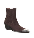 Dark Brown Slip-on Suede Boots 1