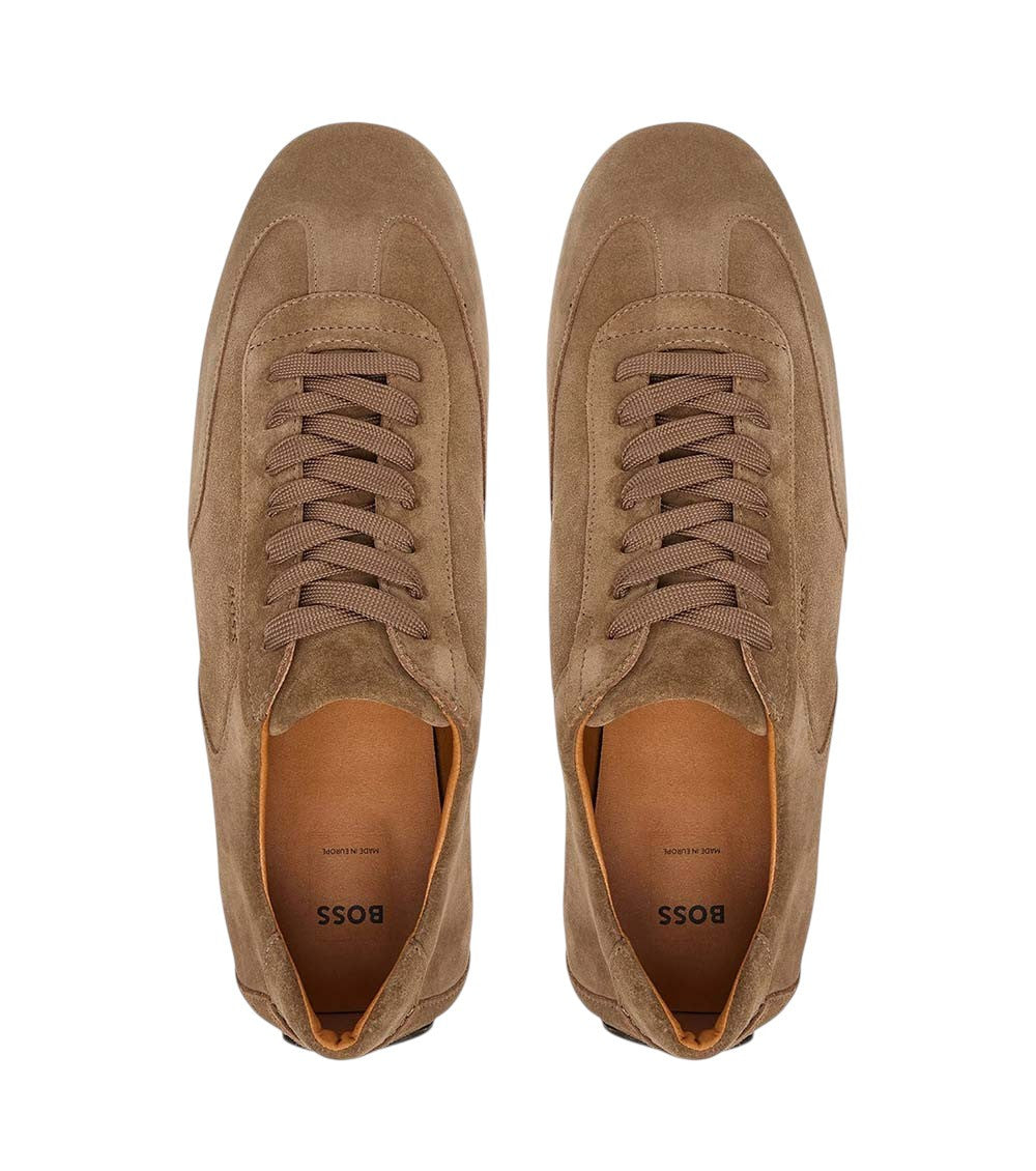 Brown Embossed Logo Sneakers 3