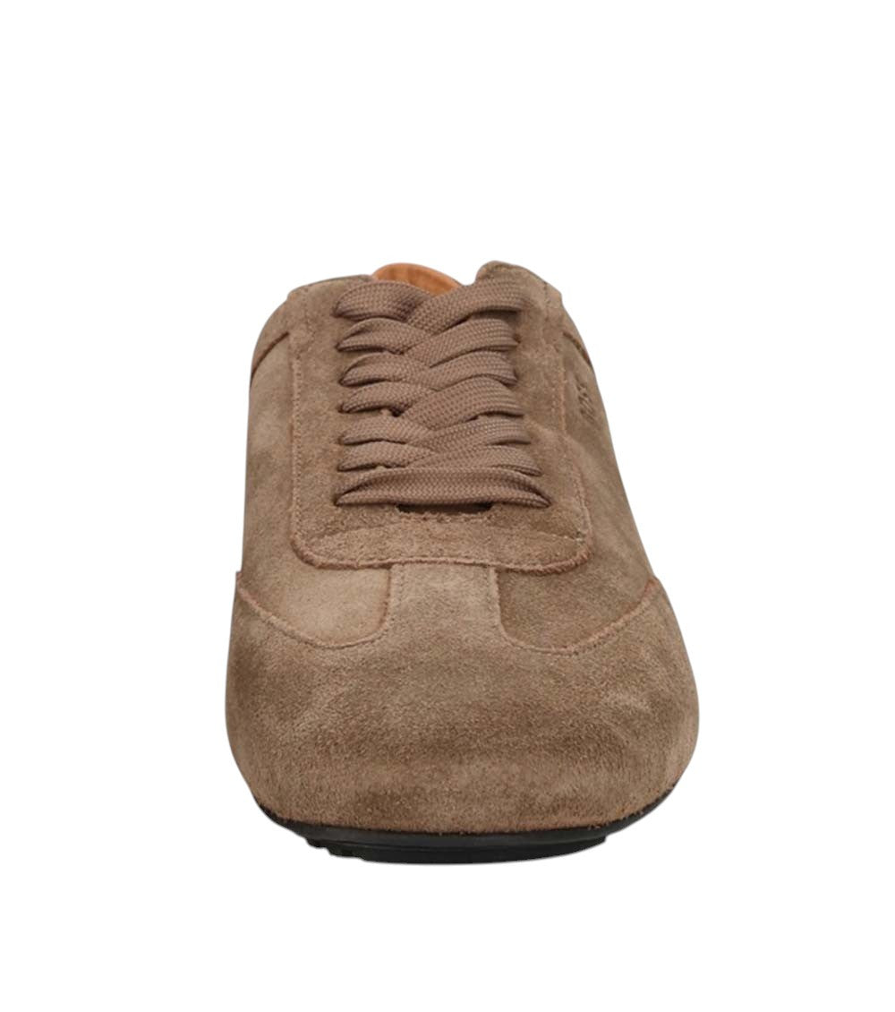 Brown Embossed Logo Sneakers 4