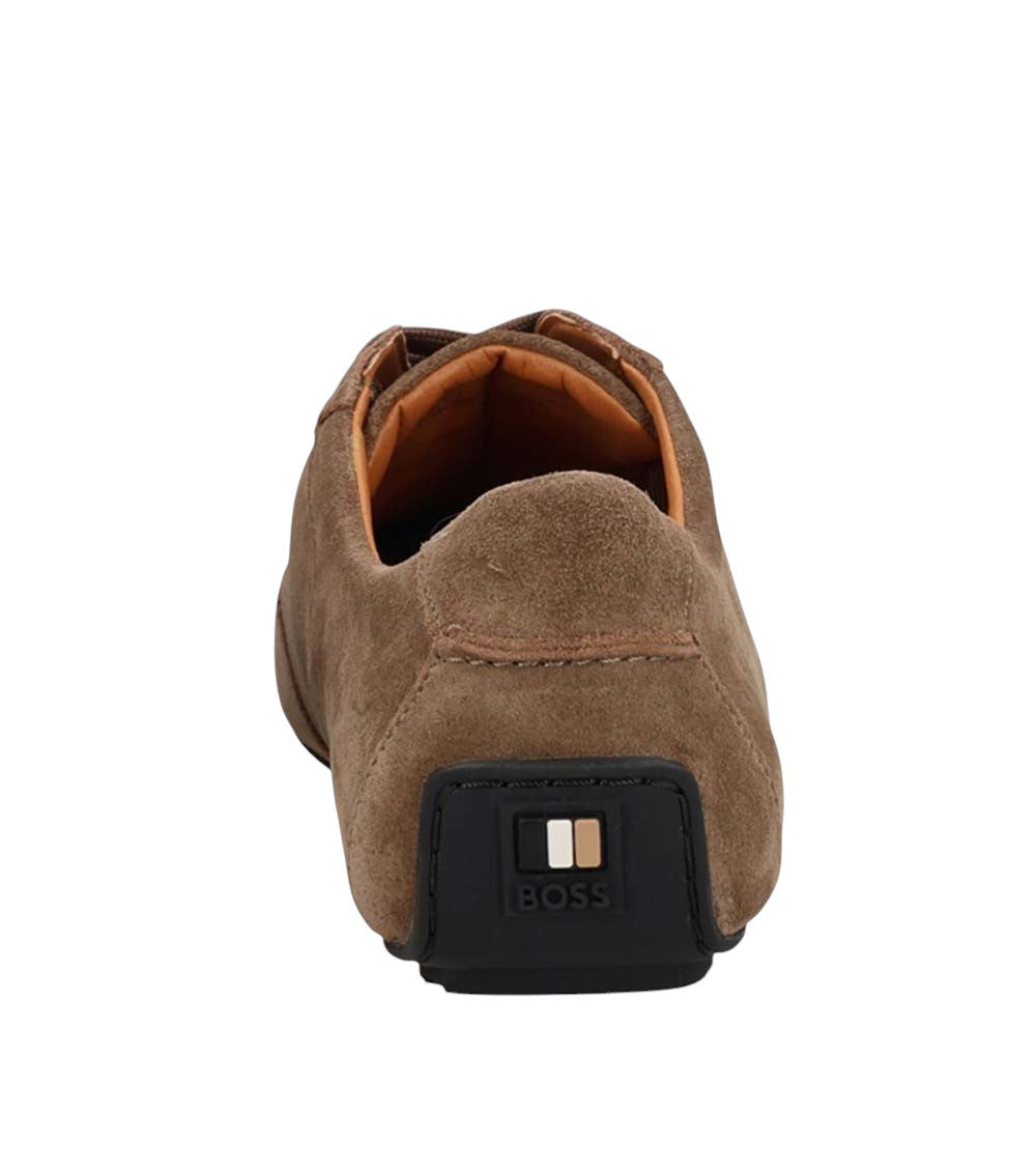 Brown Embossed Logo Sneakers 5