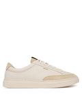 White Color-Block Court Sneakers 1