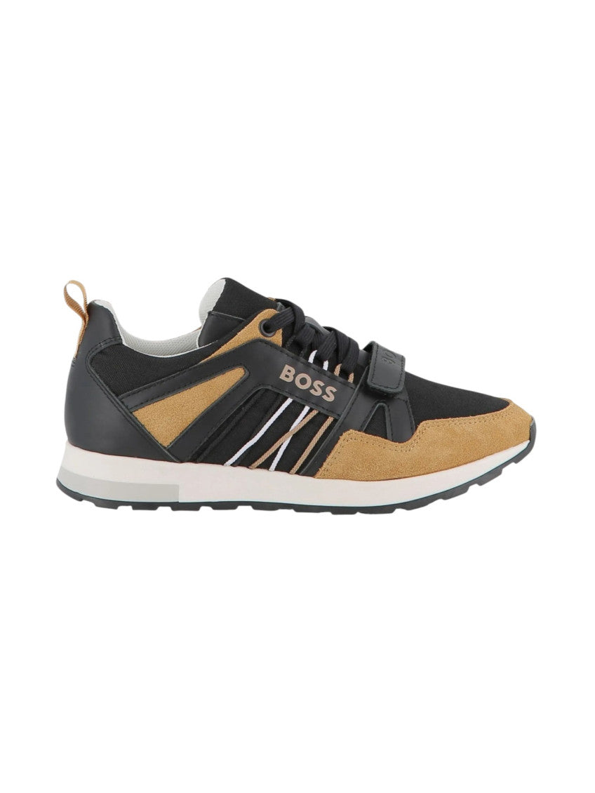 Boys Black Color Block Sneakers 2