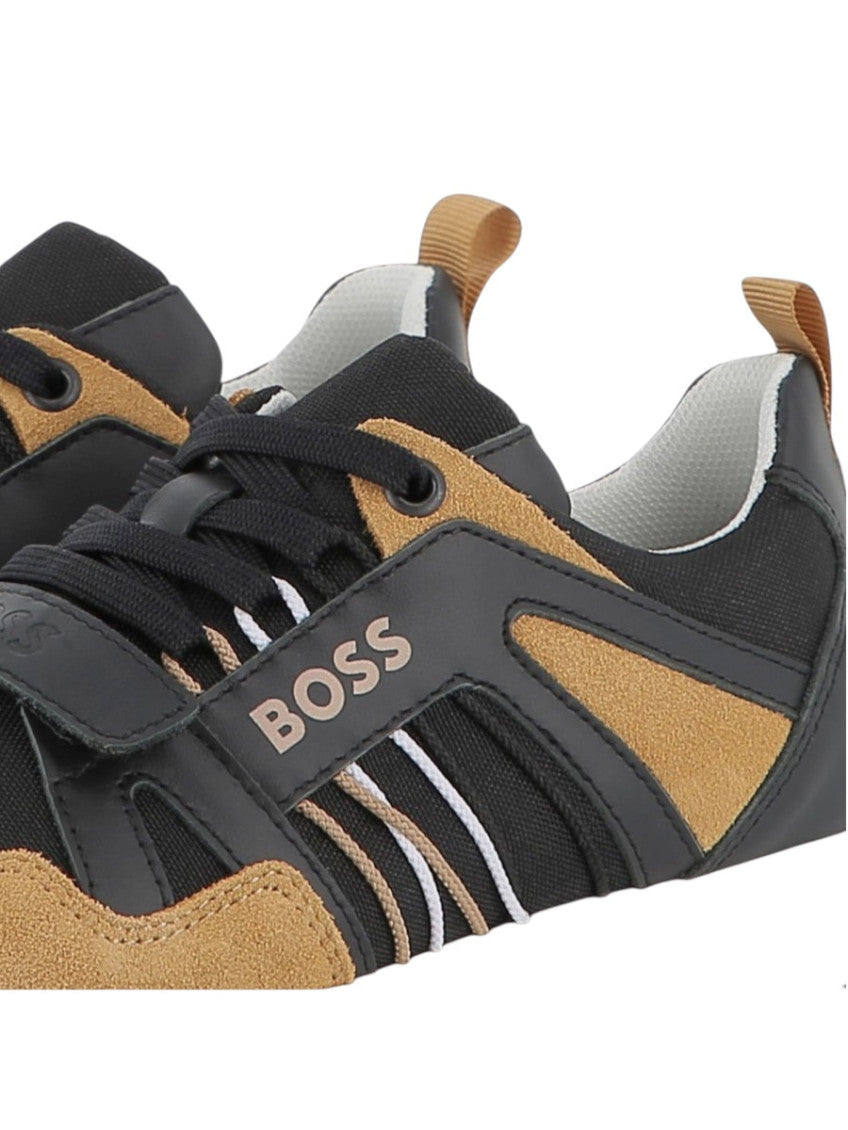 Boys Black Color Block Sneakers 6