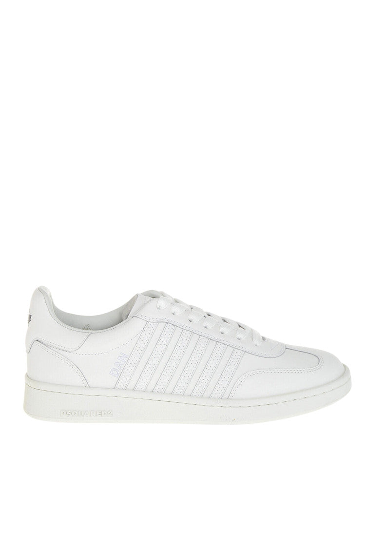 White Perforated Boxer Sneakers 1