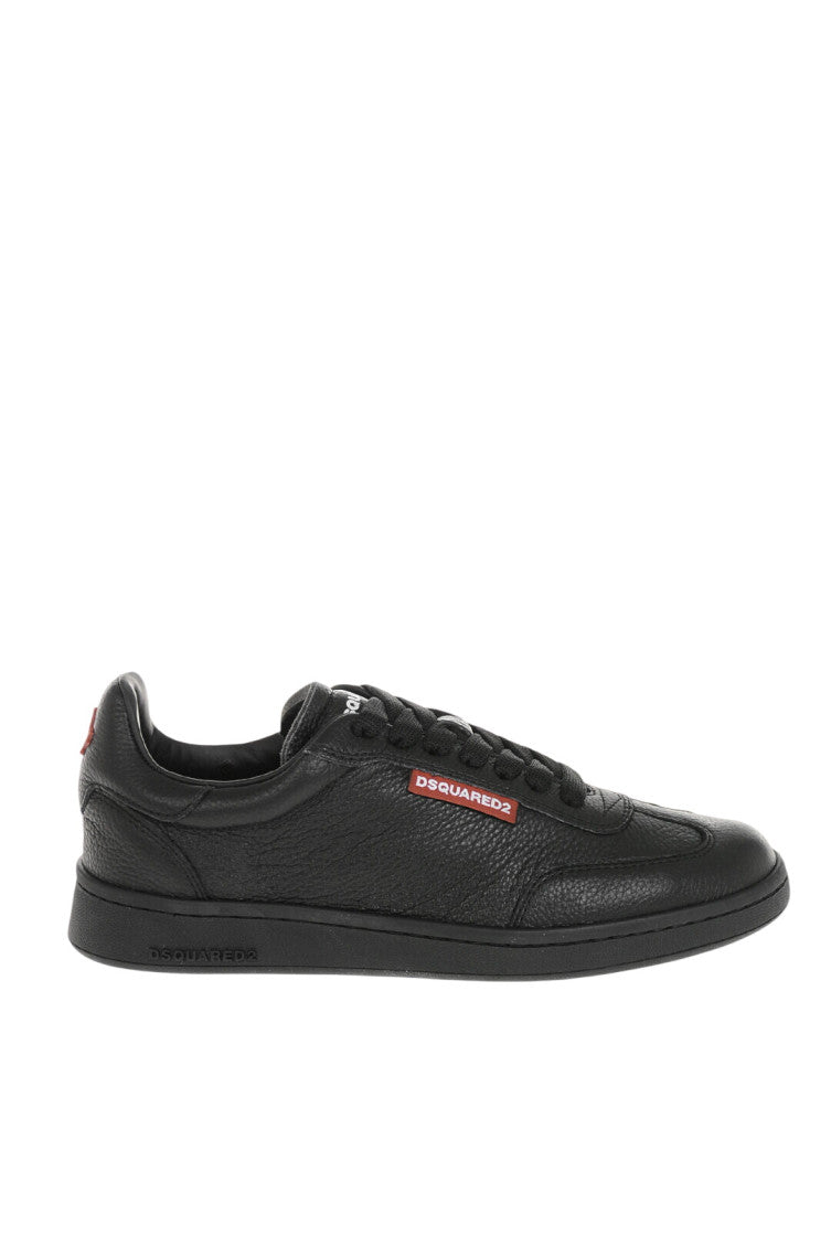 Black Textured Boxer Sneakers 1